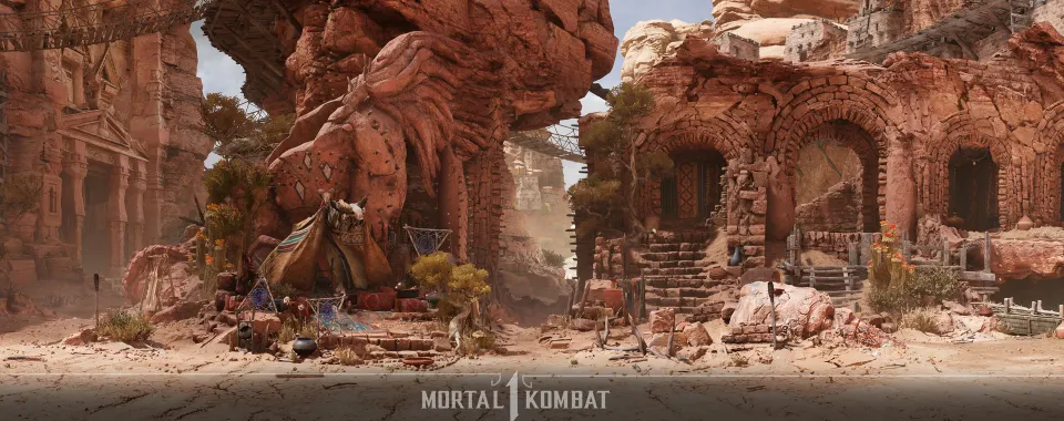 Mortal Kombat 1 desert canyon ruins arena